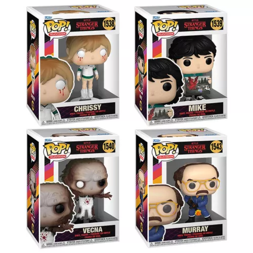 Funko POP! TV - Stranger Things (Season 4) Figures - SET OF 4 [Murray, Vecna +2]