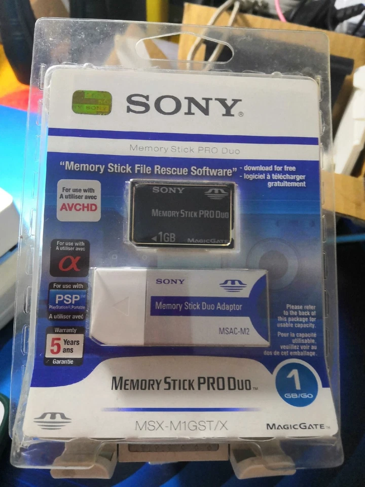 1pcs Sony original 1g memory stick with long stick card Duo adaptor - Image 3 of 3