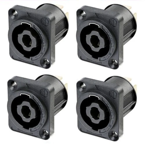 4 x Neutrik NL4MP 4 Pole Speakon Chassis Panel Mount Connector Speaker Terminal