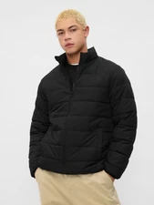 NWT GAP ColdControl Puffer Jacket Quilted Water Resistant Windproof Black Men ML