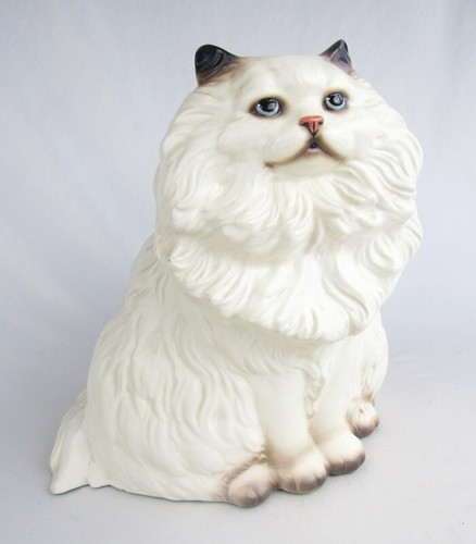 Vintage Hagen Renaker 1960's White Persian Himalayan 9 1/2" Cat Figurine - Picture 8 of 9
