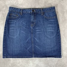Mossimo Mini Skirt Sz 12 Whiskered Dark Wash ...