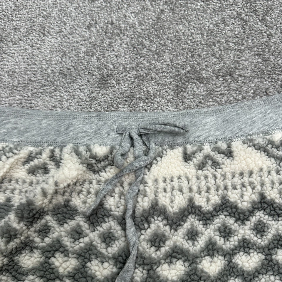 Pijama de piel Dylan Sherpa pantalones de salón para mujer pequeños grises geométricos rectos 32x31 Foto 4 de 4