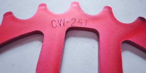 YOUTH RED 25T BMX BICYCLE CHAIN RING BIKE PARTS 374-2 - Picture 3 of 3