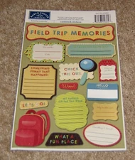 Karen Foster Design Cardstock Sticker Sheet ~ School Days....Field Trip