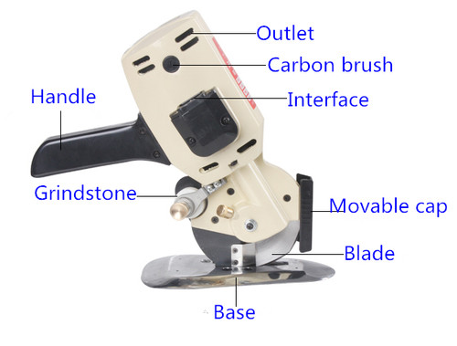 HOT 110mm Cloth Cu tter Fabric Cutting Machine Shear Rotary Electric Scissors - Picture 2 of 5