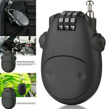 F&uuml;r Diebstahlsicherung Motorrad Helm Helmkabel Stahl einziehbares Zahlenschloss