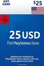 Sony US Playstation Network Playstation Store PSN USD 25 Code PS5 PS4