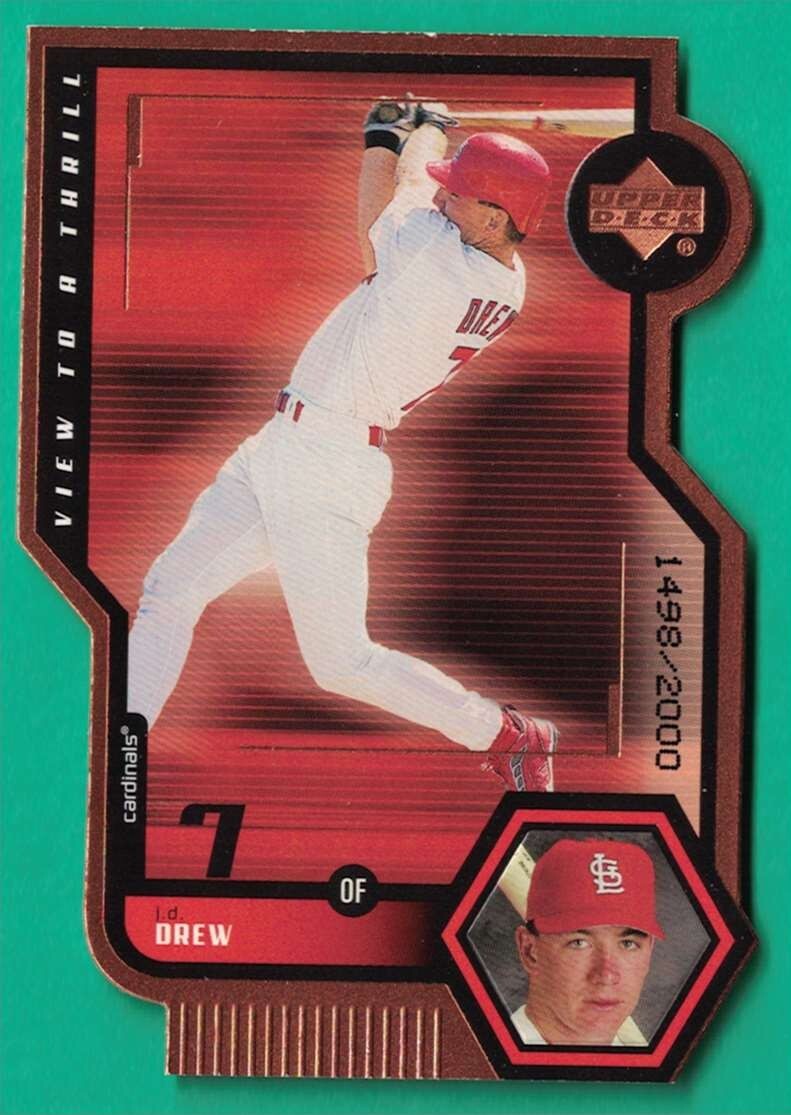1999 Upper Deck - View to Thrill - Double Bronze Die-Cut #V28 J.D. Drew #/2,000
