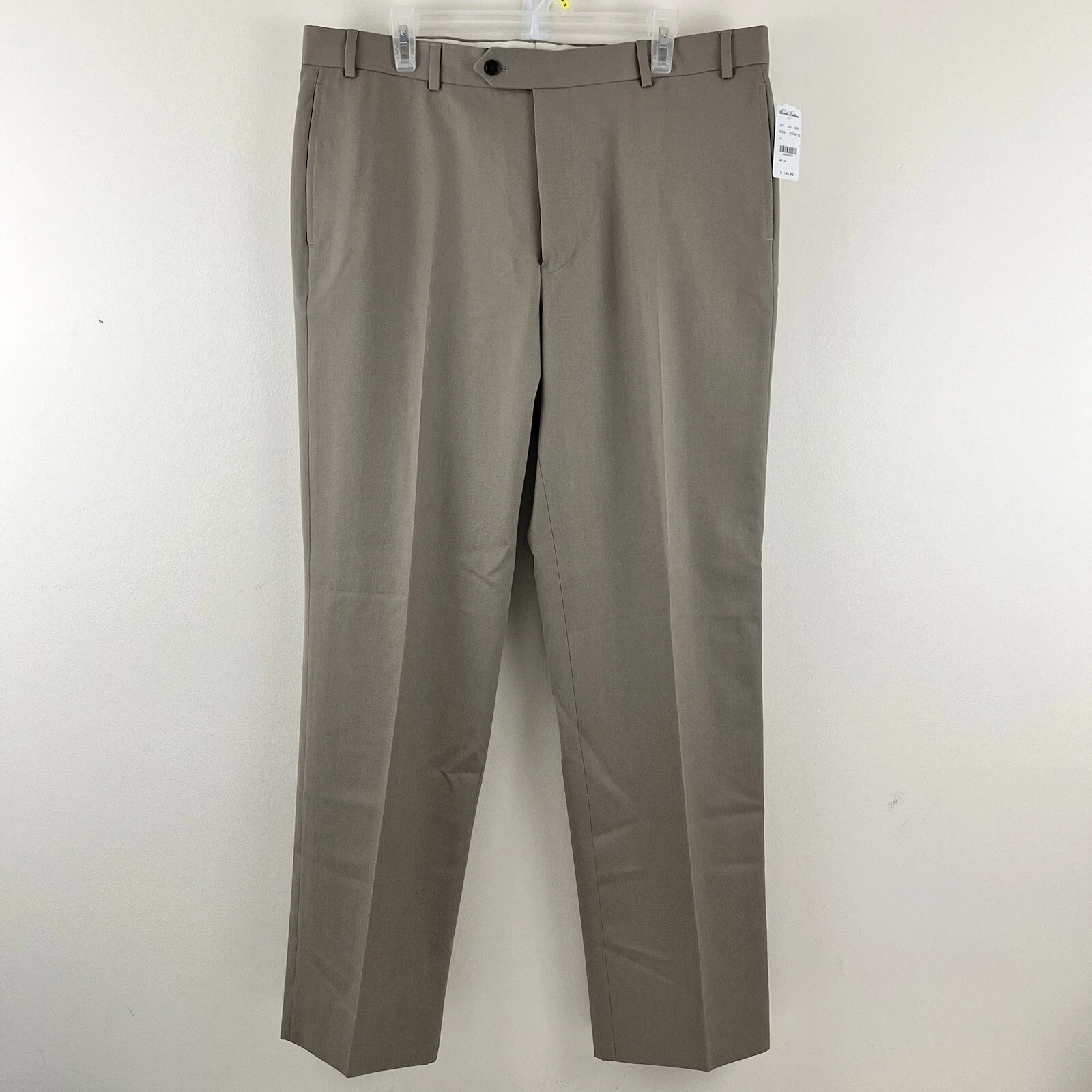 Brooks Brothers Madison Dress Pants Size 40 Mens 38X32 Wool Flat Front $150