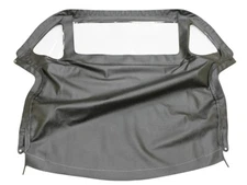 Fits:MG-B Soft Top w/Zipper 3 Plastic Windows 1971-1980 Haartz Black Crush Grain