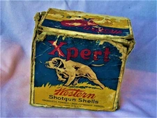 Vintage Western Xpert Blue  LABEL 12 Ga EMPTY 22 Ammo Box 