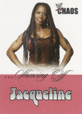 JACQUELINE  (Rare! Insert Card #2SO) 2004 Fleer WWE CHAOS DIVAS SHOWING OFF