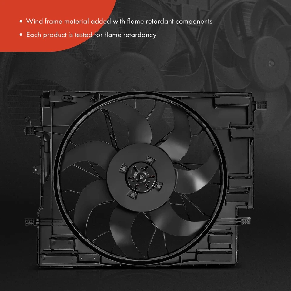 Ventilador de radiador y condensador con conjunto de motor sin escobillas para Volvo S60 S90 V60 XC60 Foto 3 de 4