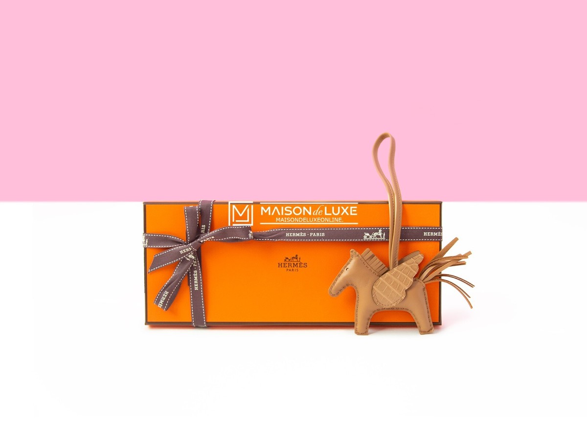 NEW HERMES CHAI PEGASE TOUCH ALLIGATOR RODEO PM KEYCHAIN BAG CHARM