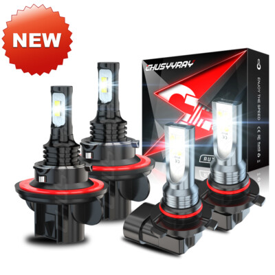 For Ford Explorer Sport Trac 2007 2008 4Pcs LED Headlight+Fog Lights Bulbs