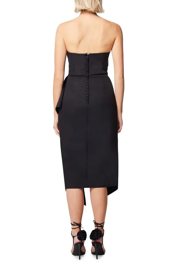reception cascade ruffle strapless cocktail dress Reception Cascade Ruffle Strapless Cocktail Dress (Women)