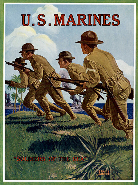 Soldiers Of The Sea - 1940's - World War II - Propaganda Poster | eBay