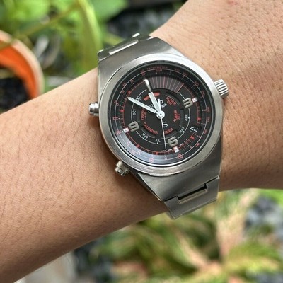 Rare Seiko SUS SCFJ001 Dancing Hands Black Dial Quartz Alarm