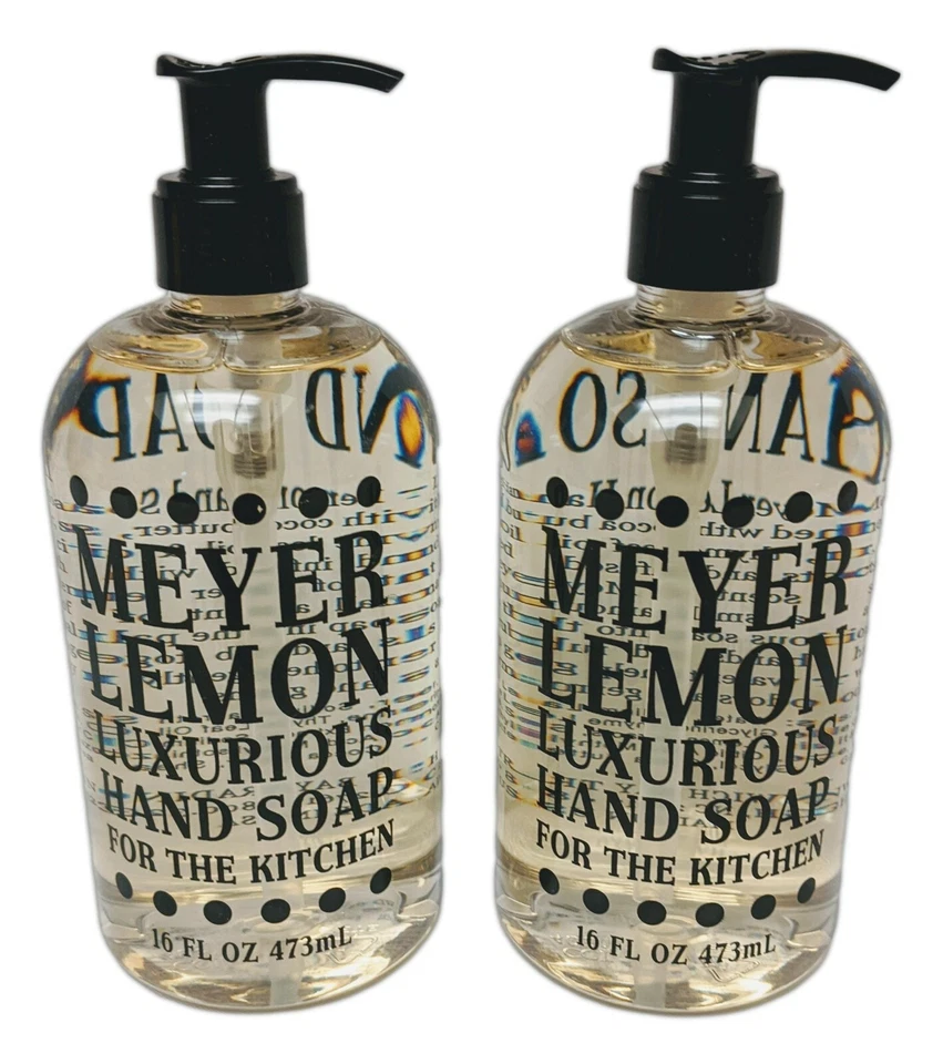 GREENWICH BAY TRADING CO. Set of 2 Greenwich Bay MEYER LEMON Shea Butter Kitchen Hand Soap, 16oz. Each