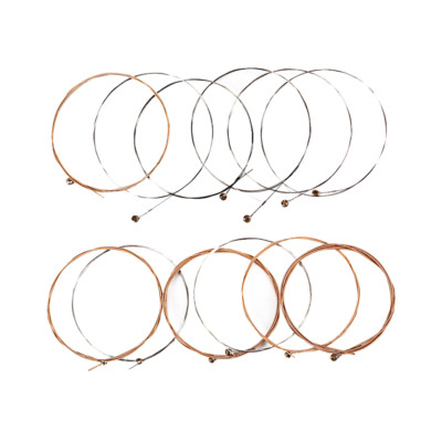 Feinste 12 Stck./Set Akustik Folk Gitarre Saiten Musikinstrument Teile