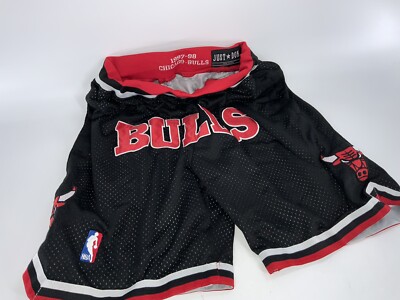 Chicago Bulls Just Don Shorts M Men Black 1997 98 Champions Sewn