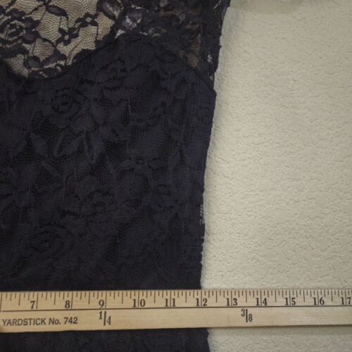 Lace Maxi Dress Small Black Fairy Grunge Dark Romantic Whimsigoth High Low Lace - Picture 8 of 11