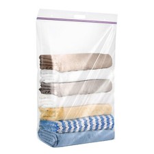 20 Gallon Jumbo Zipper Storage Bags, Pack of 12, Clear Plastic Storage Bag wi...