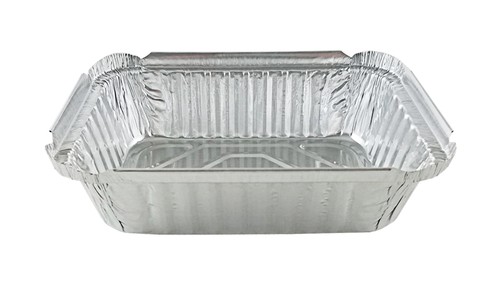 Handi-Foil 1-1/2 lb. Oblong Deep Aluminum Carry-Out Tin Pans w/Board Lid 50/PK - Picture 4 of 9
