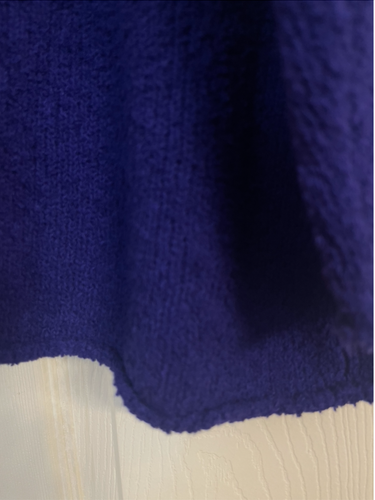 NWT $268 Eileen Fisher Blue Velvet Organic Cotton/Cashmere V-Neck Sweater 1X - Picture 5 of 6