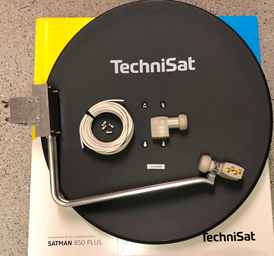 TechniSat Satman 850plus mit Quattro-Switch-LNB (4Teilnehmer) grau   neu