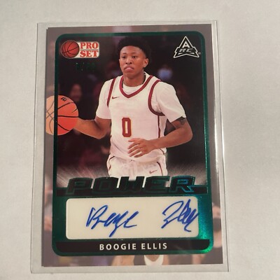 2021-22 Leaf Pro Set Power Base Platinum Spectrum Foil /99 Boogie Ellis Auto