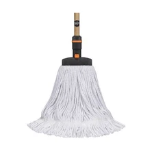 SWOPT Premium Cotton Mop + 60" EVA Foam Comfort Grip Wooden Handle, Combo — M...