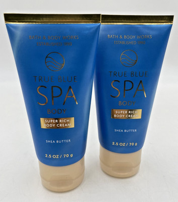 Bath & Body Works True Blue Spa Super Rich Cream Shea Butter 2.5 oz S/2 #8018