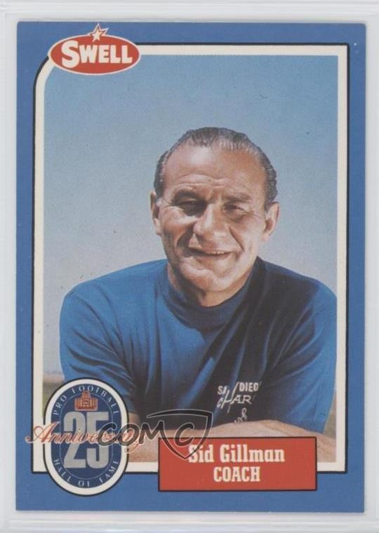 1988 Swell Football Greats Hall of Fame Sid Gillman #44 HOF 0c4
