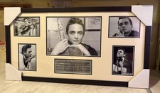 Framed Collection of Photographs and Text Honoring Johnny Cash New and Sealed