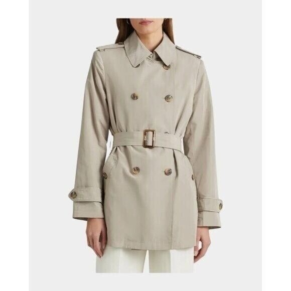 ジャケット・アウター POLO by Ralph Lauren short trench coat $598 Polo Ralph Lauren Hemp Short Trench Coat Natural White