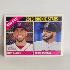Matt Barnes Edwin Escobar 2015 Topps Heritage Red Sox Rookie Stars RC #44