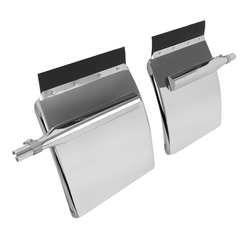Pair 24" x 27" Stainless Quarter Fender For Freightliner /Kenworth /Peterbilt - Picture 9 of 19