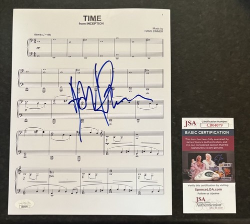 KOMPONIST HANS ZIMMER SIGNED AUTOGRAMM MUSIK NOTEN "TIME" INCEPTION JSA COA - Bild 1 von 1