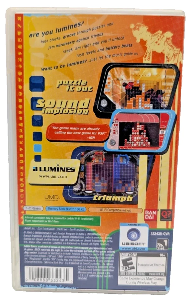 Lumines (Sony PSP, 2005) – Complete & Tested FREE FAST GROUND ADVANTAGE SHIPPING - Image 3 of 3