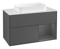 Villeroy & Boch Finion Waschbeckenunterschrank FüR Becken Mittig Regal Rechts...