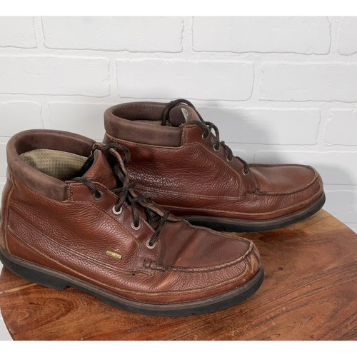 Rocky Hand Chukka Boots Men 12M Brown Gore-Tex Leather Ankle Outdoor Gear - Picture 4 of 9