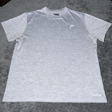 HEAD Hypertek Shirt Mens XL Gray Athletic Performance Gym Tee Loose