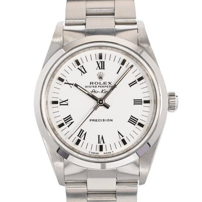 ROLEX Air King 14000 Watches / white print roman Mechanical Automatic mens