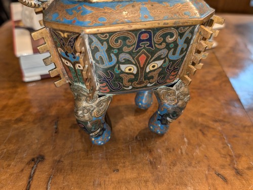 Fine Antique Chinese Cloisonne Enamel Censer - Picture 3 of 19