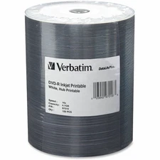 Verbatim Americas Llc 97016 Dvd-R 4.7Gb 16X Datalifeplus White Inkjet 100Pk