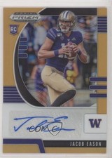 2020 Panini Prizm Draft Picks Rookies Neon Orange 87/125 Jacob Eason Auto 05l6