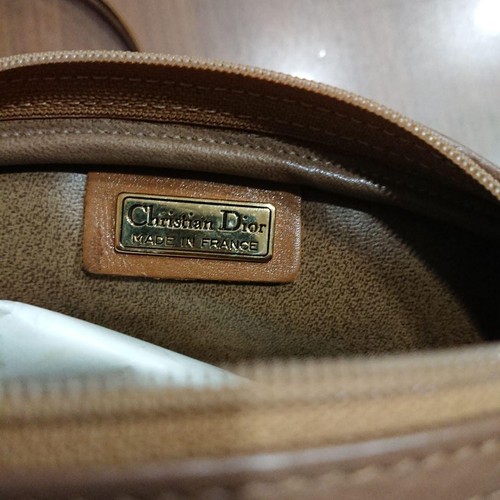 Christian Dior Schultertasche Handtasche CD Leder Braun Original - Bild 12 von 24