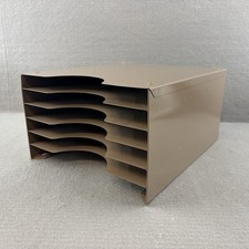 Vintage Stackable GW Tan Industrial Desk File...